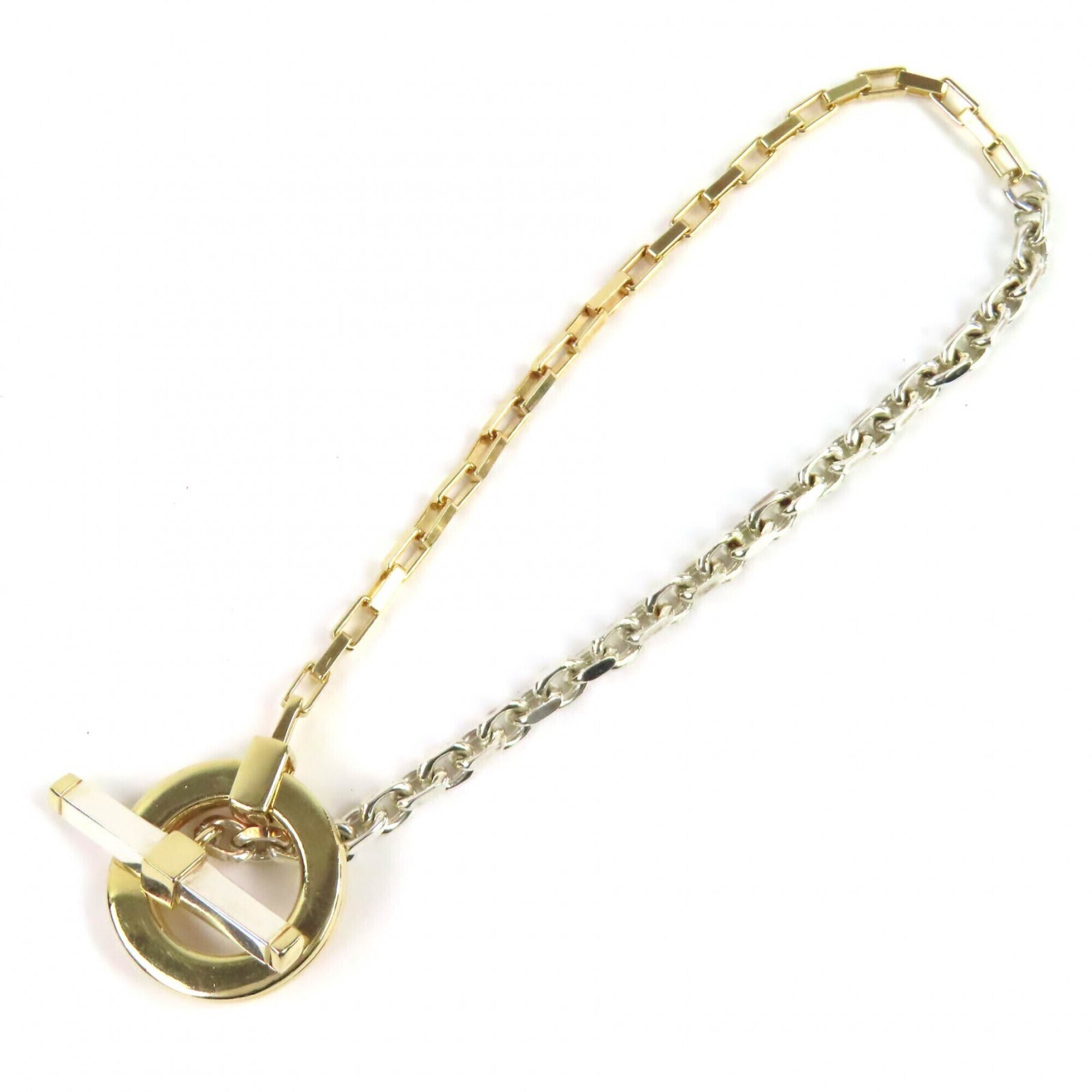 Bottega Veneta 754354 V507d Ag925 Bicolor Chain Bracelet Gold And Silver Si 619$